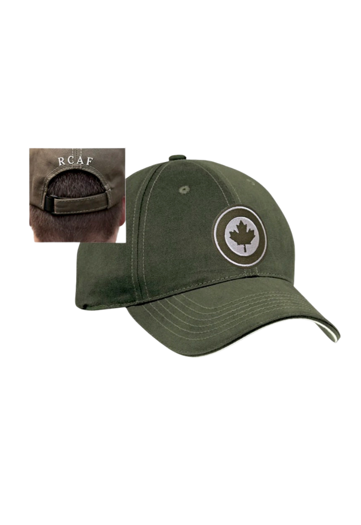 Green RCAF Round Crested Cap
