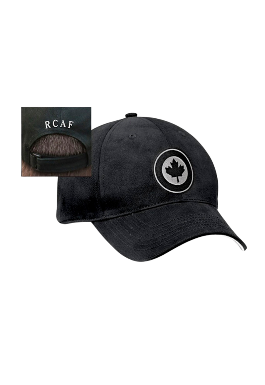 Black RCAF Round Crested Cap
